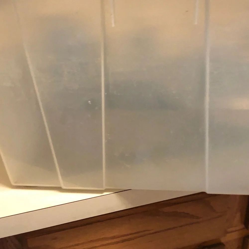 Clear Plastic Storage Tote with Label